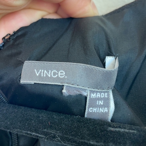 Vince black brown abstract sheath dress small - Picture 2 of 5